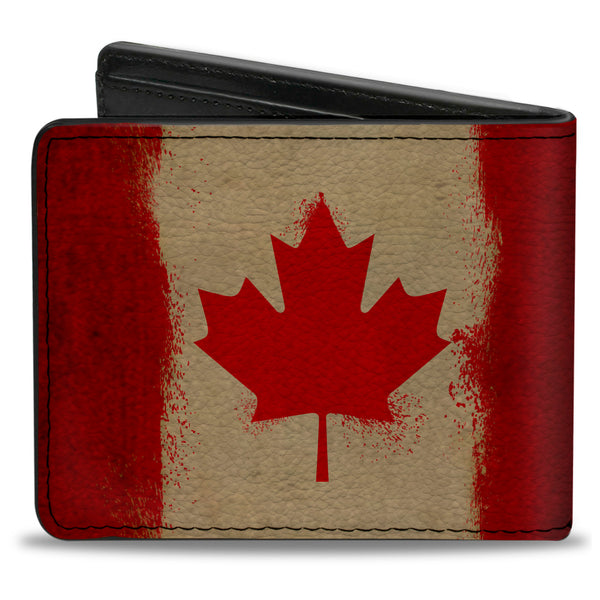 Buckle-Down Bi-Fold Wallet - Canada Flag Painted