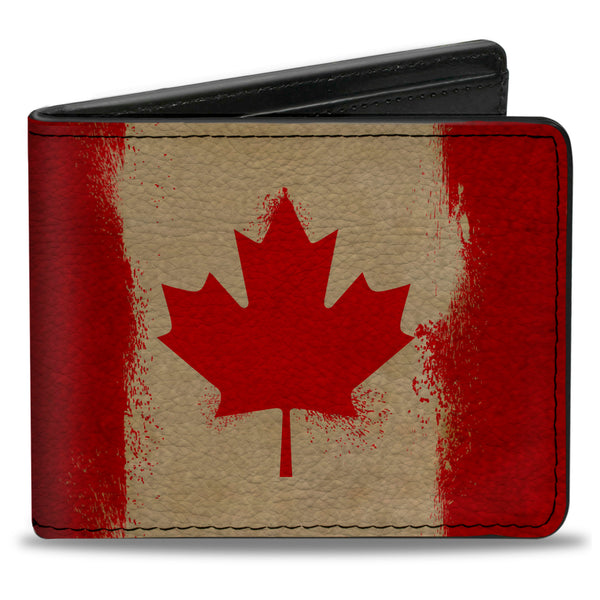 Buckle-Down Bi-Fold Wallet - Canada Flag Painted