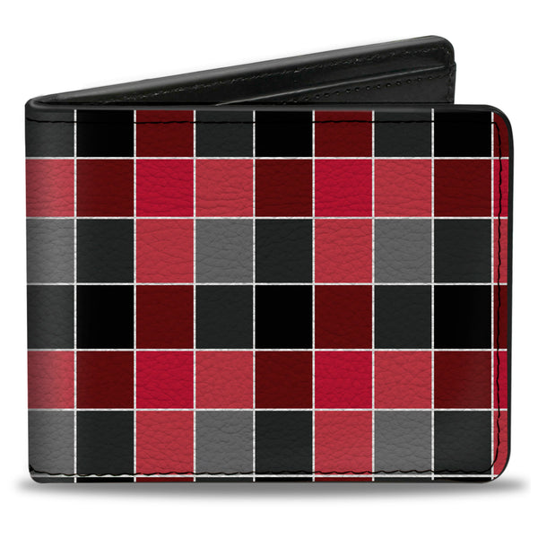 Buckle-Down Bi-Fold Wallet - Checker Mosaic Red