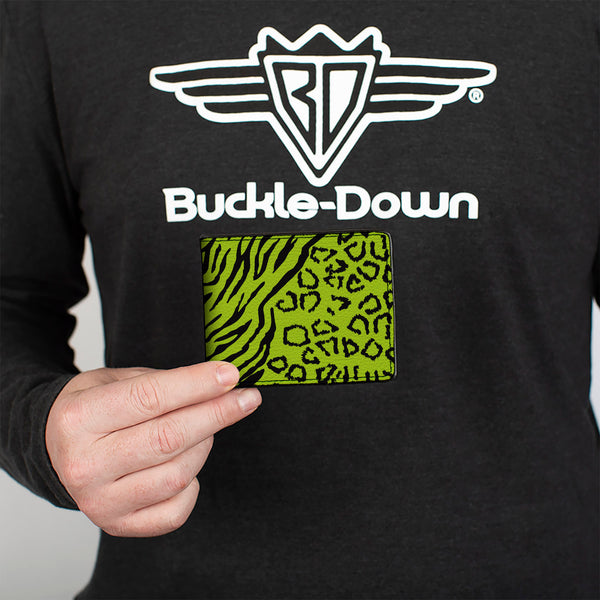 Buckle-Down Bi-Fold Wallet - Cheebra Green Black