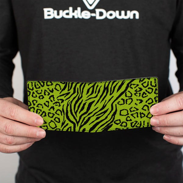 Buckle-Down Bi-Fold Wallet - Cheebra Green Black