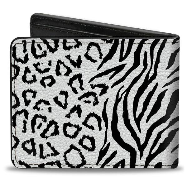 Buckle-Down Bi-Fold Wallet - Cheebra White Black