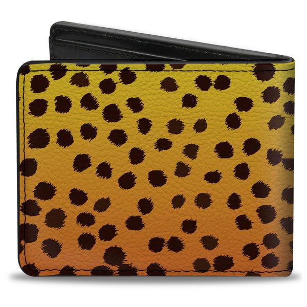 Buckle-Down Bi-Fold Wallet - Cheetah