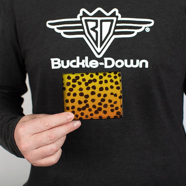 Buckle-Down Bi-Fold Wallet - Cheetah