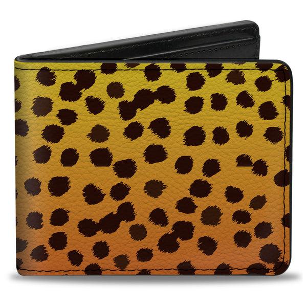 Buckle-Down Bi-Fold Wallet - Cheetah