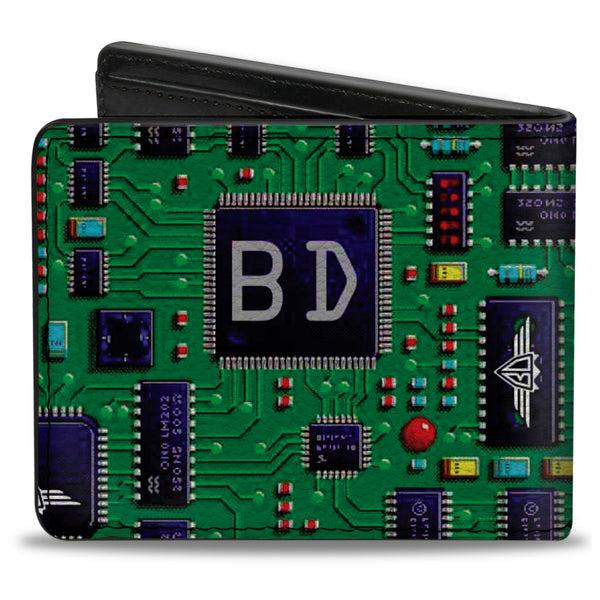Buckle-Down Bi-Fold Wallet - Circuit Board
