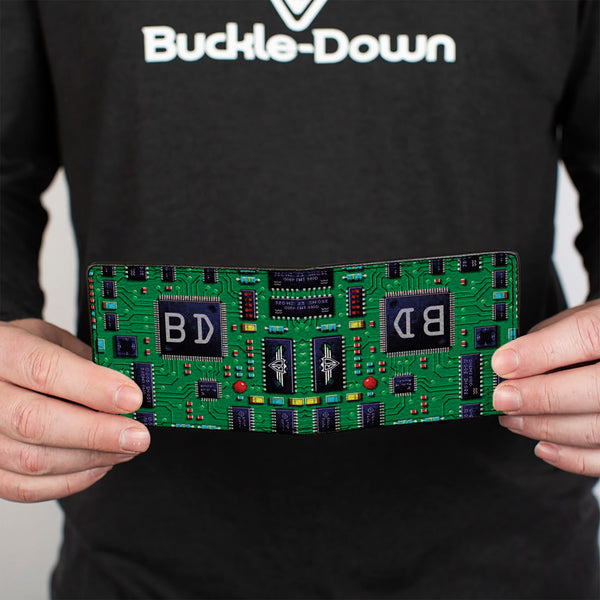 Buckle-Down Bi-Fold Wallet - Circuit Board