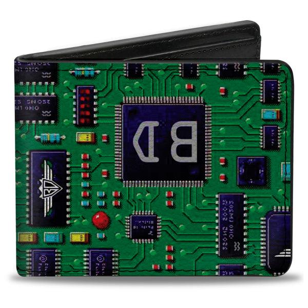 Buckle-Down Bi-Fold Wallet - Circuit Board