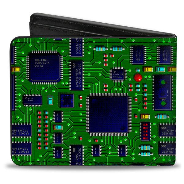 Buckle-Down Bi-Fold Wallet - Circuit Board2