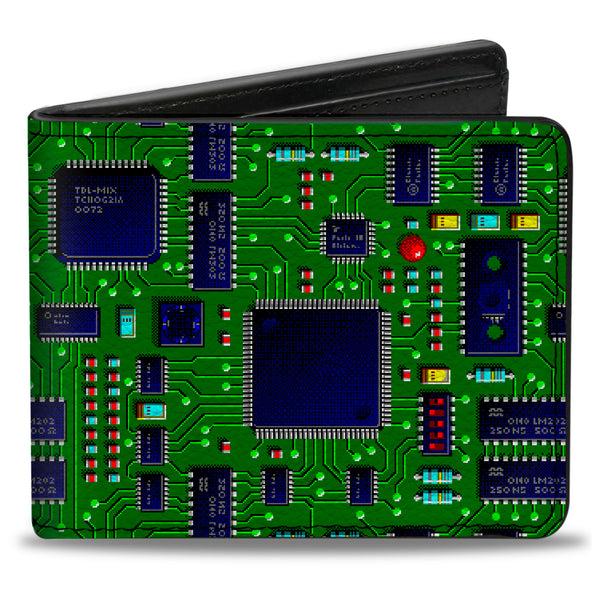 Buckle-Down Bi-Fold Wallet - Circuit Board2