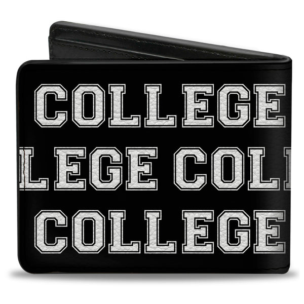 Buckle-Down Bi-Fold Wallet - COLLEGE Black White