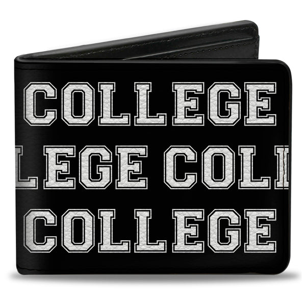 Buckle-Down Bi-Fold Wallet - COLLEGE Black White