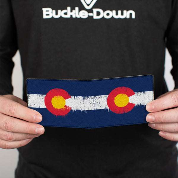 Buckle-Down Bi-Fold Wallet - Colorado Flag Weathered