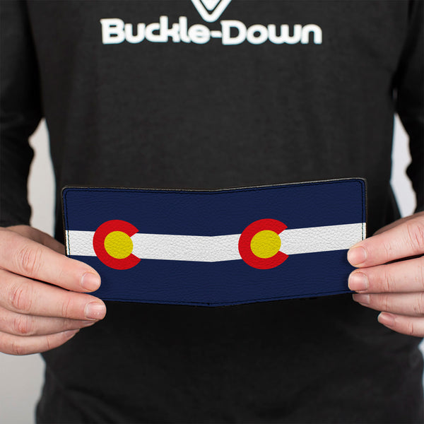 Buckle-Down Bi-Fold Wallet - Colorado Flags
