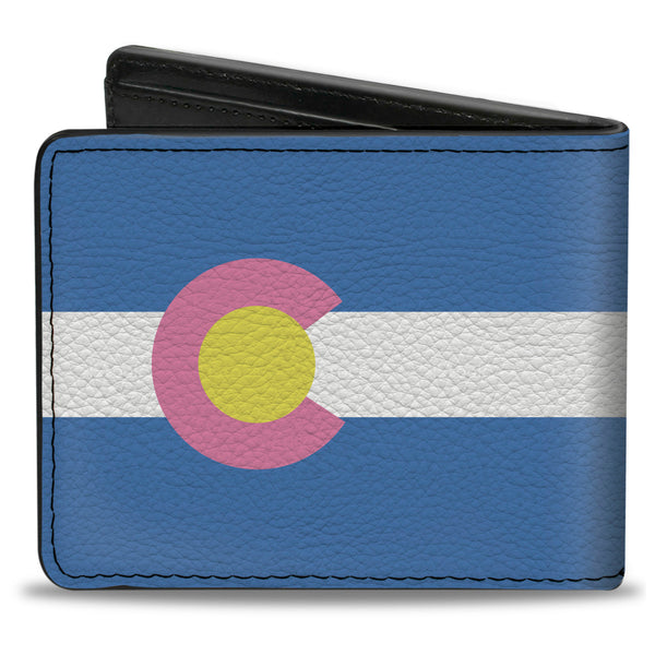 Buckle-Down Bi-Fold Wallet - Colorado Flags Pastel