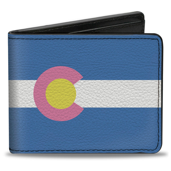 Buckle-Down Bi-Fold Wallet - Colorado Flags Pastel