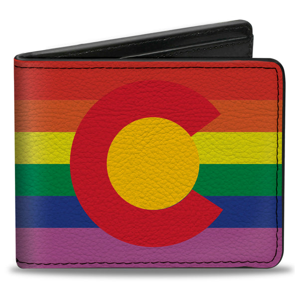 Buckle-Down Bi-Fold Wallet - Colorado Flags2 Pride
