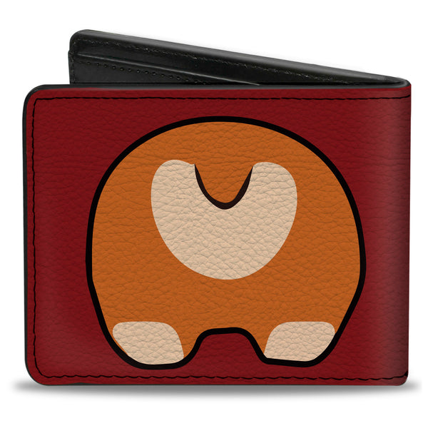 Buckle-Down Bi-Fold Wallet - Corgi Face Rump Red