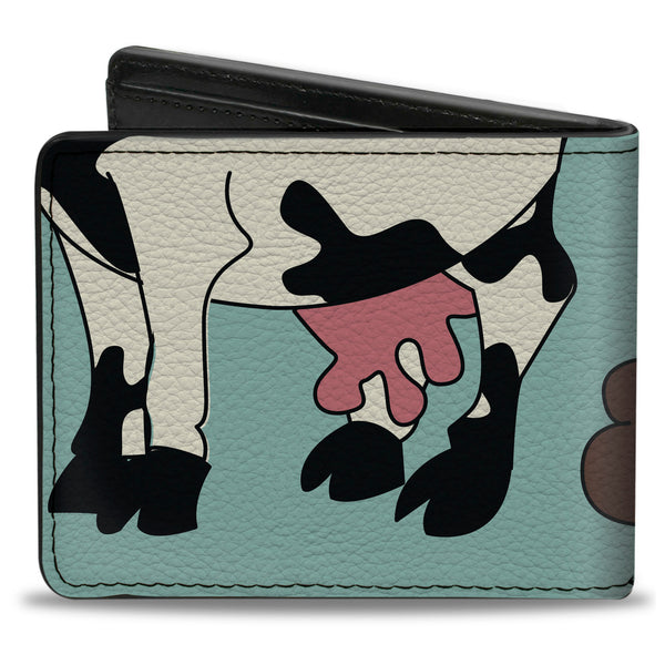 Buckle-Down Bi-Fold Wallet - Cow Poops Color