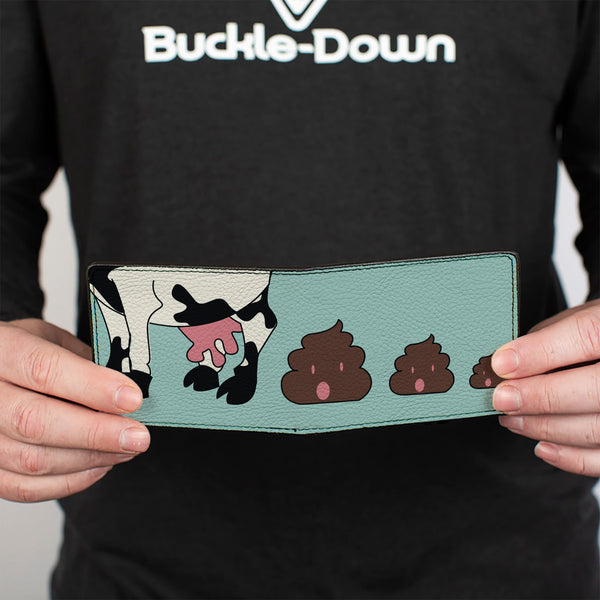 Buckle-Down Bi-Fold Wallet - Cow Poops Color