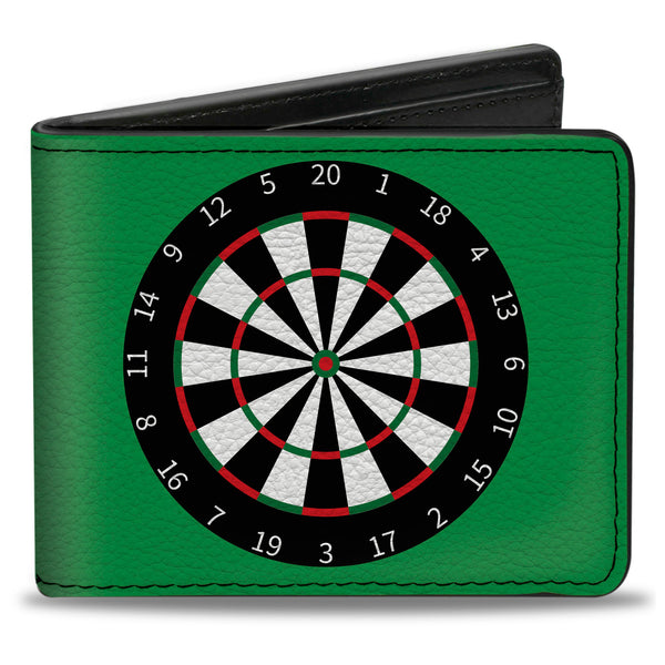 Buckle-Down Bi-Fold Wallet - Darts Green Multi Color
