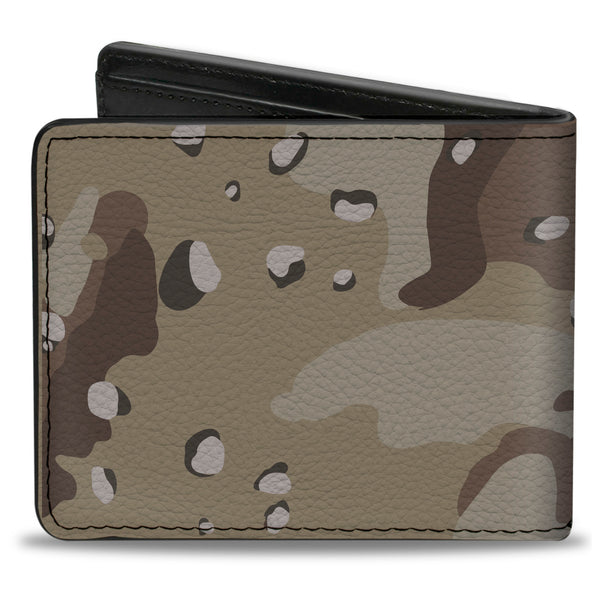 Buckle-Down Bi-Fold Wallet - Desert Camo Tans Browns