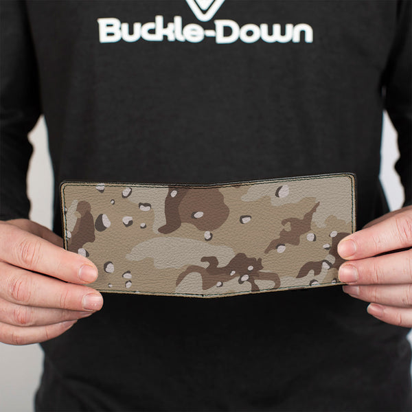 Buckle-Down Bi-Fold Wallet - Desert Camo Tans Browns