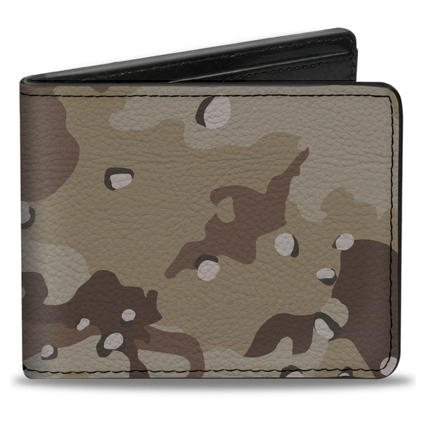Buckle-Down Bi-Fold Wallet - Desert Camo Tans Browns