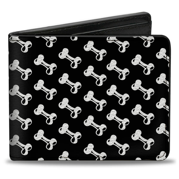 Buckle-Down Bi-Fold Wallet - Dog Bone Black White
