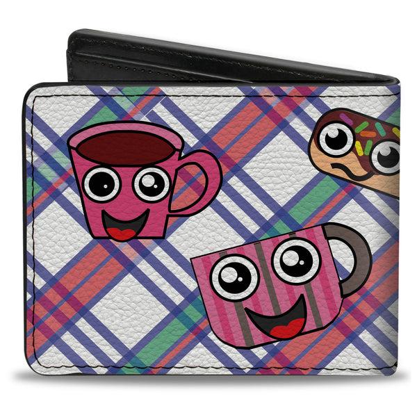 Buckle-Down Bi-Fold Wallet - Donuts & Coffee Cartoon2