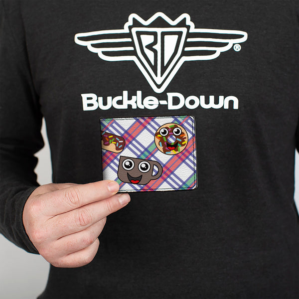 Buckle-Down Bi-Fold Wallet - Donuts & Coffee Cartoon2