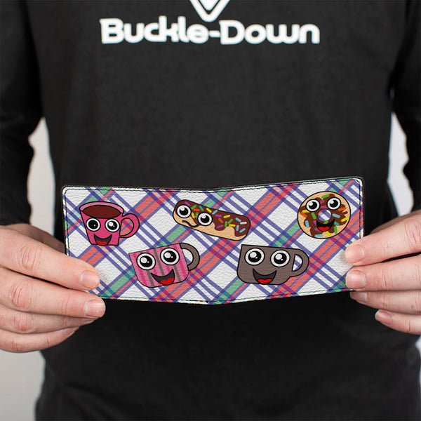 Buckle-Down Bi-Fold Wallet - Donuts & Coffee Cartoon2
