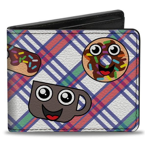 Buckle-Down Bi-Fold Wallet - Donuts & Coffee Cartoon2
