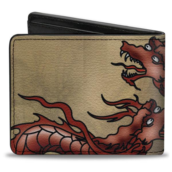 Buckle-Down Bi-Fold Wallet - Dragons Tan