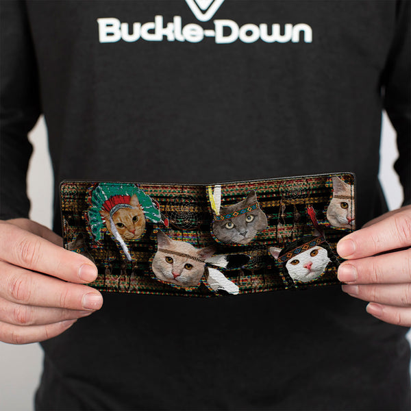 Buckle-Down Bi-Fold Wallet - Dream Catcher Cats