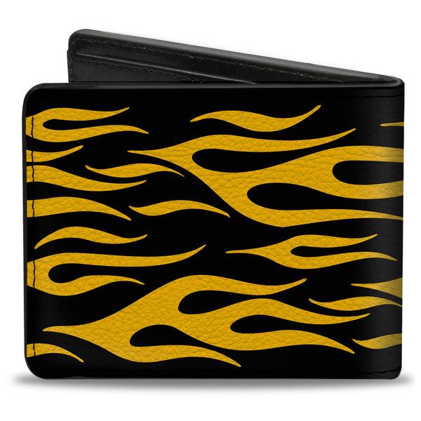 Buckle-Down Bi-Fold Wallet - Flame Yellow