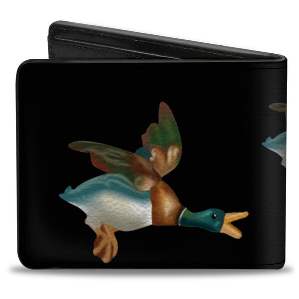 Buckle-Down Bi-Fold Wallet - Flying Mallards Black