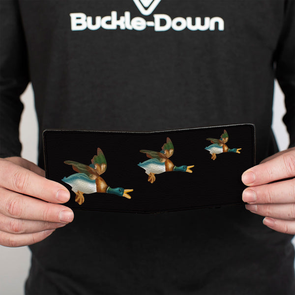 Buckle-Down Bi-Fold Wallet - Flying Mallards Black