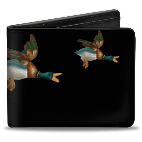 Buckle-Down Bi-Fold Wallet - Flying Mallards Black