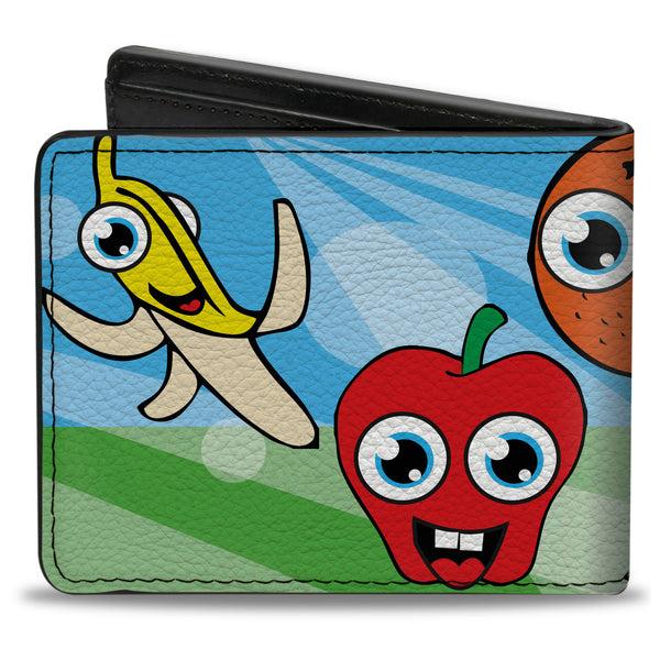 Buckle-Down Bi-Fold Wallet - Fruit Cartoon