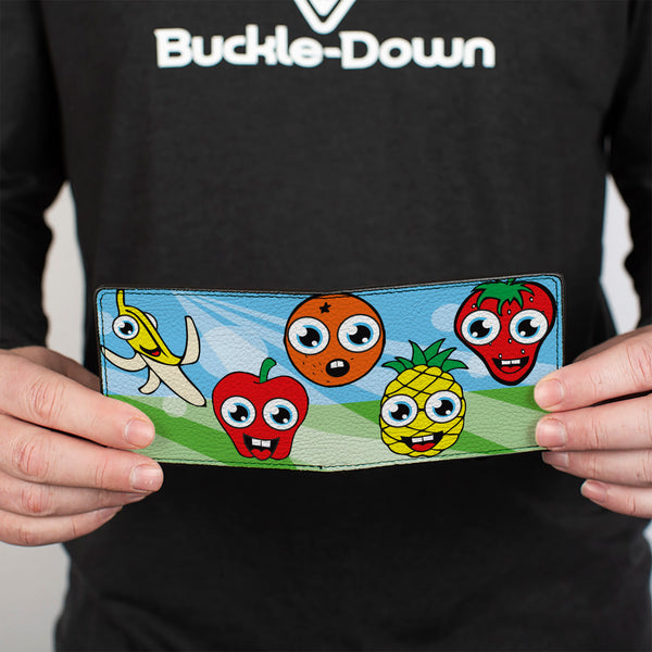 Buckle-Down Bi-Fold Wallet - Fruit Cartoon