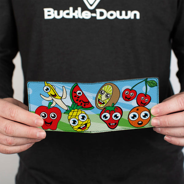 Buckle-Down Bi-Fold Wallet - Fruit Cartoon2