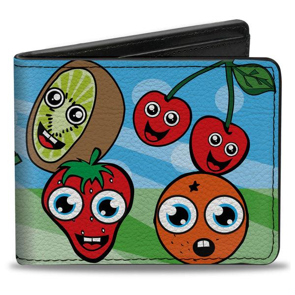 Buckle-Down Bi-Fold Wallet - Fruit Cartoon2