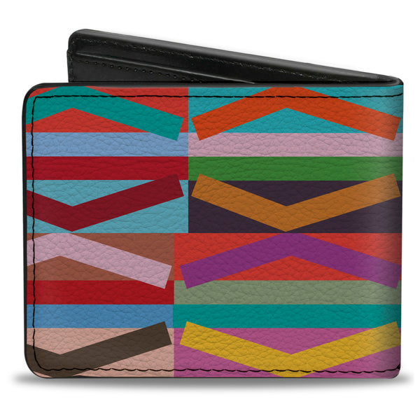 Buckle-Down Bi-Fold Wallet - Geometric10 Multi Color