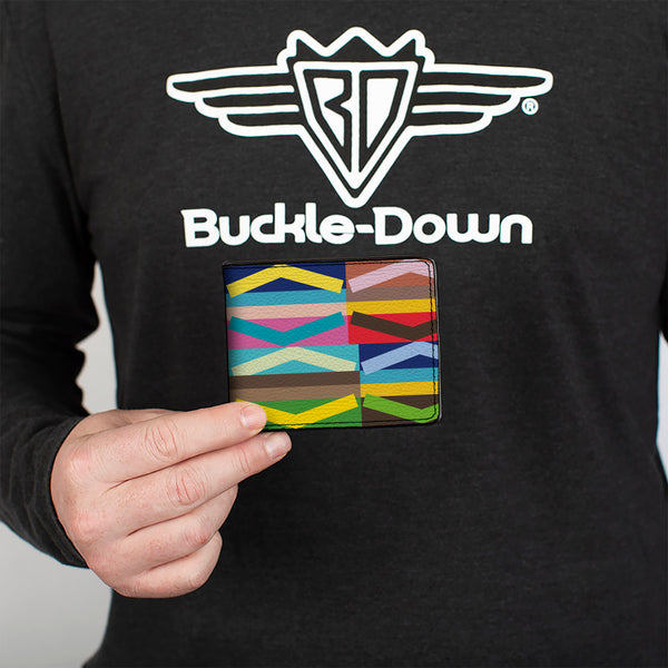 Buckle-Down Bi-Fold Wallet - Geometric10 Multi Color