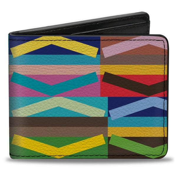 Buckle-Down Bi-Fold Wallet - Geometric10 Multi Color