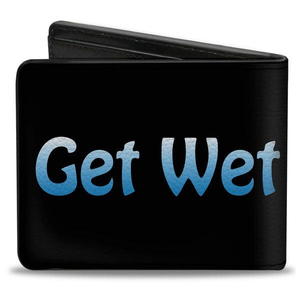 Buckle-Down Bi-Fold Wallet - GET WET Black Baby Blue