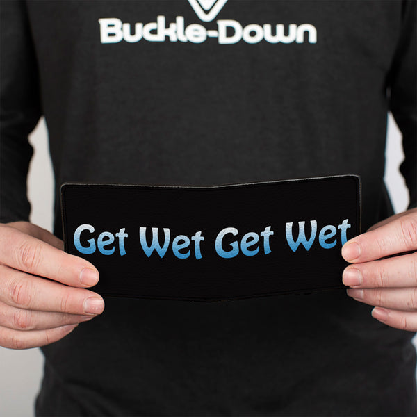 Buckle-Down Bi-Fold Wallet - GET WET Black Baby Blue