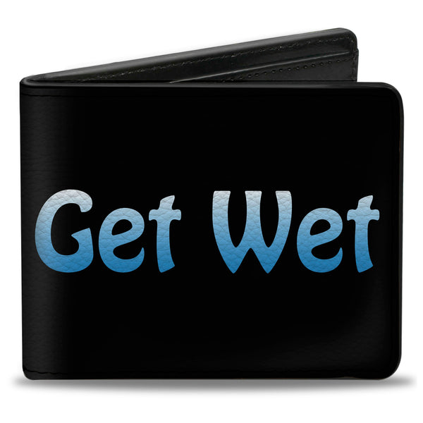 Buckle-Down Bi-Fold Wallet - GET WET Black Baby Blue