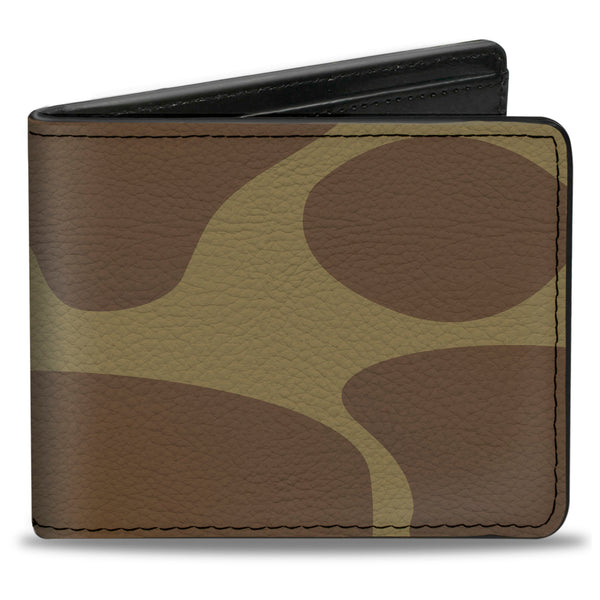 Buckle-Down Bi-Fold Wallet - Giraffe Spots Tan Brown